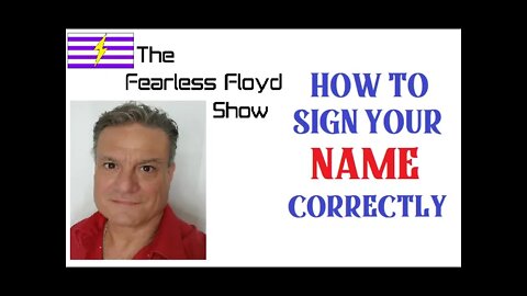 HOW TO SIGN YOUR NAME