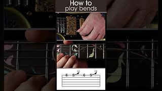 Left handed guitar lesson, How to play bends on guitar. #lefthandedguitar #guitartechnique