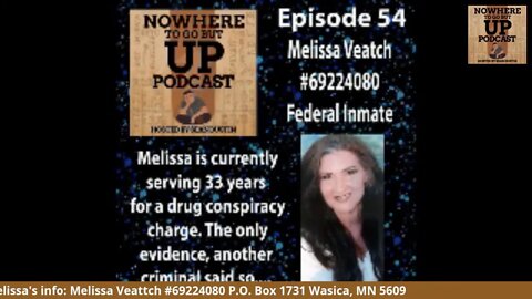 #54 Melissa Veatch Federal Inmate #69224080 Serving 33 Years For Conspiracy (aka hearsay)