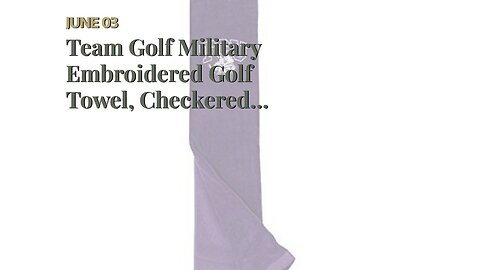 Team Golf Military Embroidered Golf Towel, Checkered Scrubber Design, Embroidered Logo