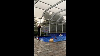 Swimming pool Basketball Shot!!😱🤯