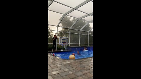 Swimming pool Basketball Shot!!😱🤯