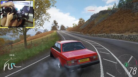 DRIFT VOLVO 242 TURBO EVOLUTION Forza Horizon 4 gameplay Logitech g29