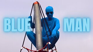 Blue Man - Public Prank