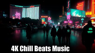 4K Chill Beats Music - Huaraz | (AI) Style Cyberpunk Neon | Las Vegas Cyber Boulevard
