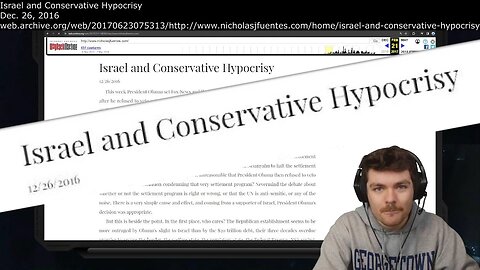Nick Fuentes - Israel and Conservative Hypocrisy (Dec. 26, 2016)