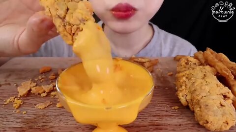 Asmr Yummy Eating: KFC CHICKEN, CHEESE BALL, CHEESE STICKS, FRIES, CHEESE SAUCE｜