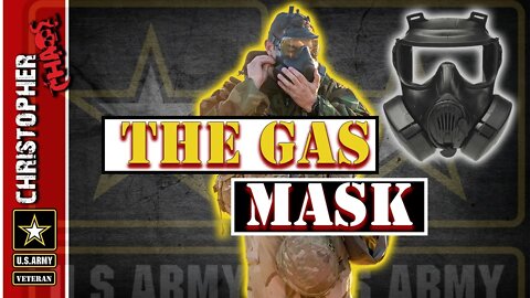 Army training with the gas mask