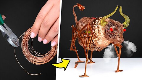 DIY Powerful Moving Bull From Copper Wire