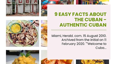 9 Easy Facts About The Cuban - Authentic Cuban Cuisine Shown