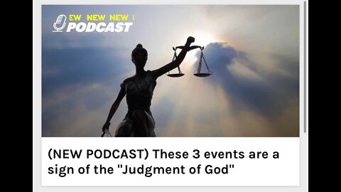 These 3 events are a sign of the "Judgment of God"
