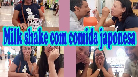 Misturamos Milk shake com comida japonesa#familiaflima