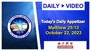 Today's Daily Appetizer (Matthew 25:13)