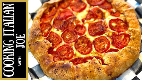 Tomato and Cheese Pizza Galette Cooking Italian with Joe