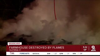 Farmhouse burns down in Campbell County