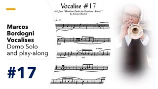 🎺🎺 [TRUMPET VOCALISE ETUDE] Marcos Bordogni Vocalise for Trumpet #17 (Demo Solo and play-along)