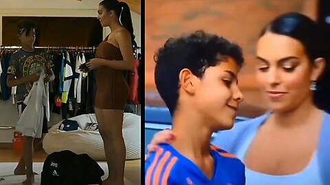 Complicity between the fiancée and the eldest son of Cristiano Ronaldo CR7 😍