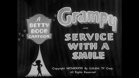 "Service with a Smile" (1937 Original Black & White Cartoon)