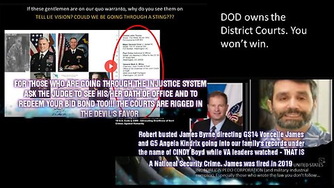 When we discovered DOD top Generals are our ENEMY AND... own the COURTS - 2 of 3