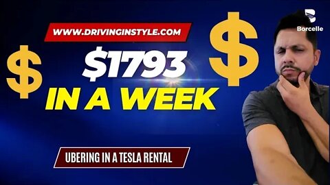 This is how I made $1793 in a week ridesharing in an Tesla uber rental in August 2022