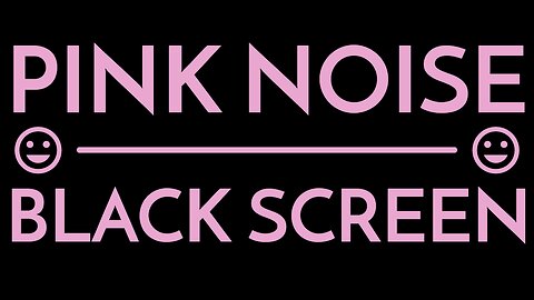 🤫Shhh noise for baby👶 = quiet baby 🔇| PINK NOISE BLACK SCREEN