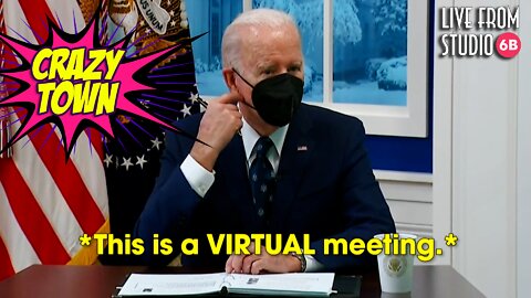 Joe Biden Wears Mask to VIRTUAL Meeting! (Crazy Town)