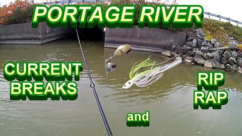 Bass Fishing current breaks and rip rap