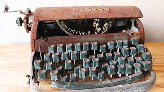 Restoration of an Old Rusty REMINGTON Typerwriter (ASMR)