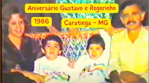 Aniversário do Gustavo e Rogerinho, em Caratinga, Minas Gerais, 16 de agosto de 1986