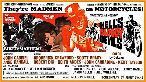 Al Adamson HELL'S BLOODY DEVILS 1970 Outlaw Bikers vs Vegas Mafia vs FBI Agents FULL MOVIE HD & W/S