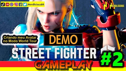 🎮 GAMEPLAY! Criando o meu Avatar no modo World Tour da Demo de STREET FIGHTER 6 no PS4! Confira!