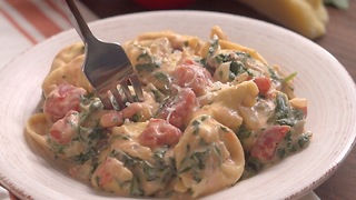 Creamy tomato basil tortellini