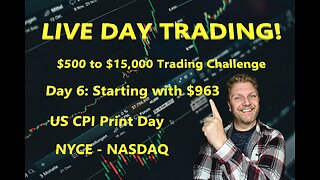 LIVE DAY TRADING | S&P 500, NASDAQ, NYSE | $500 Small Account Challenge Day 6 ($963) |