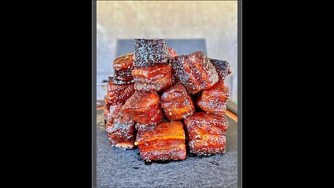 Hot Honey Pork Belly Burnt Ends😍🤤