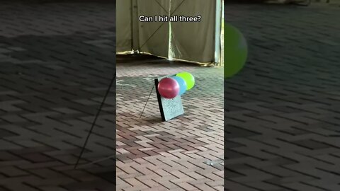 Acrobatic archery balloon trickshot #shorts