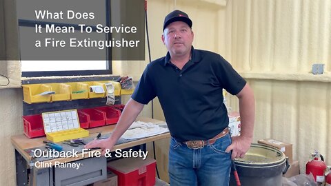 What does it mean to service a fire extinguisher with Outback Fire & Safety