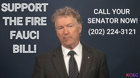 Sen RAND PAUL: The Fire Fauci Bill