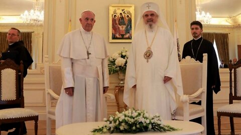 Pope prays in Bucharest's spectacular new Orthodox cathedral