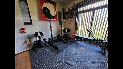 SincMill Squat Rack Machine,Barbell Rack,Folding Weight and Bench Press Rack Stand,Adjustable H...