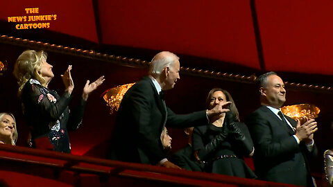 Democrats clown event: Biden waves to Pelosi & her husband at the Kennedy Center awards.