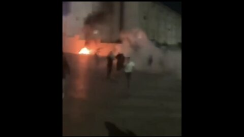 In Jordan , Israeli embassy was set on fire