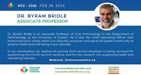 Dr. Byram Bridle - Censored for Telling the Truth About Vaccines