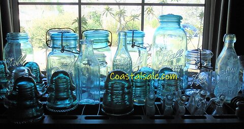 Antique and Vintage collectible bottles, jars, insulators and china.