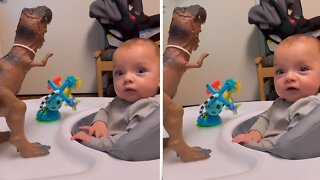 Baby Has The Sweetest Reaction To Mom's Roar