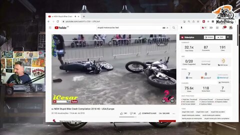 Tombo de MOTO. Americano REACT #03: Tombos de moto estúpidos