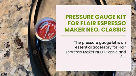 Pressure Gauge Kit for Flair Espresso Maker NEO, Classic and Signature Models