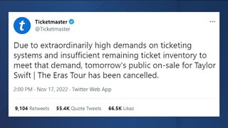 Ticketmaster cancels public sale of Taylor Swift tour tickets