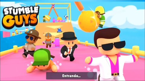 Stumble Guys - Tentando o Jogo Difícil de Novo. Como funcionam os controles do jogo mobile.