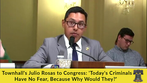 Townhall's Julio Rosas to Congress: 'Today's Criminals Have No Fear, Because Why Would They?'
