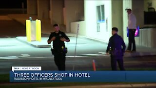 3 Wauwatosa police officers shot at hotel, recovering from injuries
